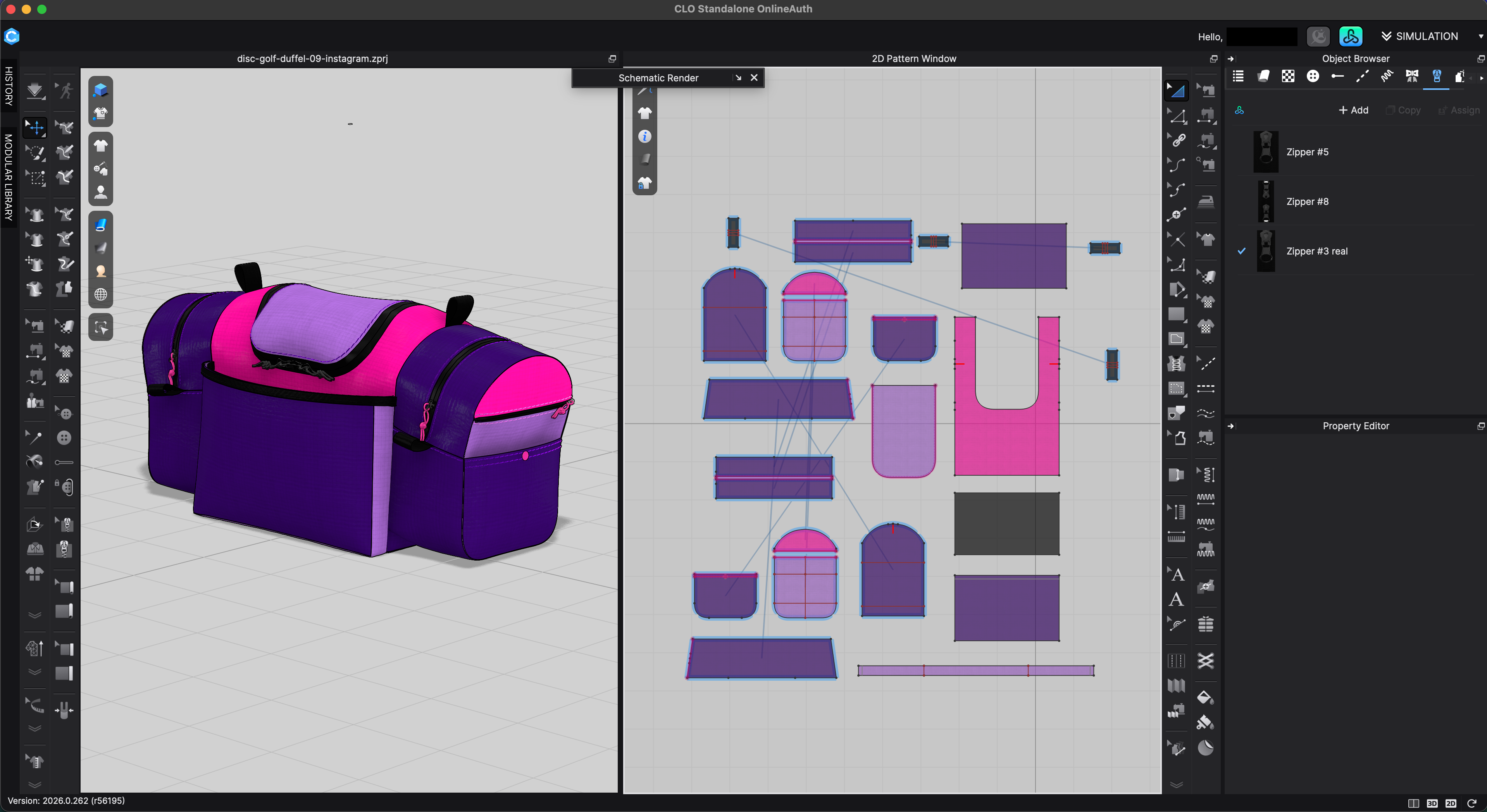 CLO 3D disc golf bag detail 3